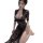 Lace role play lingerie set - plus size seductive secretary costume for women, featuring intricate black lace design with dee...