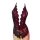Black lace bodysuit with deep v-neck, backless design, and open-crotch detail for women.
