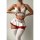Sexy lace maid costume set featuring a white mini skirt with red trim and matching top, perfect for women seeking allure and ...