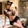 Woman in bathroom wearing black lace bodysuit with cat ears, showcasing the luxury lace sexy bodysuit dress - pure temptation...