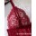 Red lace sexy cami set with floral details and bow, elegant erotic bodysuit for women.