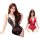 Lace sexy sleepwear set - no-remove bridal lingerie sleep dress & matching cami set for women, featuring elegant black and re...