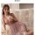 Wholesale lace sexy sleepwear set featuring thin polyester-spandex mesh nightgown and deep v-lingerie, perfect for spring and...