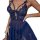 Elegant blue lace sleepwear set featuring a cami top and short nightdress, perfect for plus size women seeking stylish bedroo...