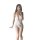 Sexy lace bodysuit set featuring sheer mesh panty-style thong design with eyelash trim detail.