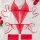 Red lace sheer bodysuit with heart-shaped ties and floral accents, featuring a sexy european-american style design.