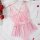 Pink lace sheer bodysuit for women, featuring delicate straps and a flowing skirt, styled as sexy european lingerie.