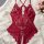 Sexy lace sheer bodysuit for women, featuring european style design with intricate floral patterns and full-body transparency...