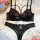 Luxury lace sheer bra set with floral embroidery and transparent mesh, plus size sexy lingerie for women.