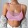 Pink lace sheer bustier bra set with delicate lace trim, perfect for women seeking elegant and sexy lingerie options.