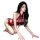 Lace sheer open-crotch sleep dress for women, sexy nightwear with cute design, perfect costume style lingerie.