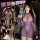 Woman modeling purple lace sheer pearl mock turtleneck bodysuit, seductive see-through mesh lingerie with elegant detailing.