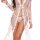 Sexy transparent lace sheer robe for women, plus size erotic lingerie dress with kimono style sleepwear design.