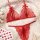 Sexy red lace sleepwear set featuring intricate patterns, delicate bows, and elegant design, perfect for women seeking premiu...