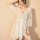 Sexy sheer lace sleeve chiffon robe set, elegant japanese-style lounge wear, intimate at-home outfit for women.