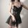 Lace temptation babydoll nightgown set - sheer sexy uniform style sleepwear for women, featuring delicate lace details and fl...