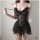 Lace temptation babydoll nightgown set - sheer sexy uniform style sleepwear for women, featuring delicate lace details and fl...