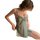 Woman wearing lace temptation lingerie set - seductive open-crotch strap nightdress for women, sexy sleepwear outfit.