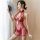Vintage-inspired sheer cheongsam outfit featuring lace embroidery, split hem design, and elegant detailing. perfect for addin...
