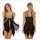 Sexy lace trim camisole sleep set for women featuring adjustable straps and sheer fabric, perfect for plus-size comfort and e...