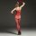 Sexy red lace bodysuit with sheer fishnet stockings, open crotch design, perfect for women seeking allure and sensuality.