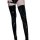 Laser shine pu leather thigh high socks - sexy rabbit girl costume stockings for adults, featuring vibrant holographic patter...