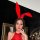 Red leather bunny ears headband, perfect for cosplay events, parties, and photoshoots. adorable handmade accessory with vibra...