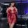 Vintage-inspired red sheer robe with matching bikini set, perfect for sensual sleepwear. ideal for those who love classic ele...