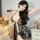 Leopard lace cami dress with sheer overlay, perfect for seductive sleepwear or date night outfits.