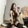 Leopard print cosplay bodysuit - sexy lace-up halter bodysuit set for women, cute & alluring costume outfit featuring cat ear...