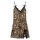 Leopard print lace chemise with black trim and bow straps, a seductive erotic sleepwear set for women.