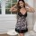 Sexy leopard print lace chemise set with v-neckline, perfect sexy sheer sleepwear and lingerie for women.