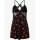Sexy leopard print lace sleep dress for women, featuring sheer fabric and bold red lips design, perfect for intimate wear.