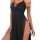 Sexy black lace sleep dress with sheer backless design, perfect for romantic evening wear. plus size option available.