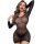 Leopard print lingerie bodysuit - open-crotch mesh design with floral lace details for flirty outfits, perfect for custom ord...