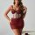 Sexy leopard print lingerie dress with sheer lace and boning, perfect for sensual sleepwear and nightgowns.