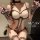 Leopard print lingerie set with sheer panels, pearl accents, and matching gloves—sexy sleepwear or costume outfit for pure te...