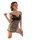 Seductive sheer sleepwear featuring leopard print design, open-crotch uniform style, pure and tempting look.