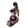 Woman wearing luxury leopard print maid costume set with black mesh stockings and blindfold, posing seductively for cosplay o...