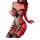Sexy leopard print bodysuit with open crotch design, featuring black straps and gloves, perfect for adult entertainment outfi...