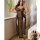 Leopard print sheer lace chemise set - sexy bridal lingerie nightwear for women, featuring elegant design with sheer fabric a...