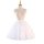 White lolita crinoline petticoat with adjustable design, boneless crystal tulle skirt support for daily wear and cosplay.