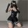 Sexy lolita maid costume featuring lace-trimmed strap nightdress with matching accessories, perfect for sleepwear sets.