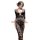 Sexy deep v lace sheer long dress with high slit, bodycon design, perfect for seductive allure.