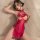Sexy lace-up cheongsam lingerie set featuring sheer fabric and elegant ruffles, perfect for pure temptation allure.
