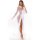 Sexy long-sleeve fuzzy sleep dress with sheer fabric and feather accents, perfect for romantic evening wear.