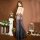 Glamorous silver-thread mesh sleep dress featuring sheer long nightgown with halter neck design, perfect for curvy women seek...