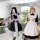 Japanese cosplay maid dress set featuring cute and sexy lolita style with short and long sleeves, perfect for womens plus siz...