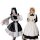 Japanese cosplay maid dress set featuring cute lolita style with short and long sleeve options, perfect for womens plus size ...