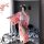 A woman poses in a japanese kimono-style lingerie set, featuring long sleeves and floral patterns, perfect for seductive nigh...